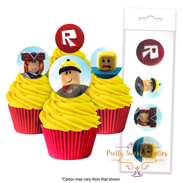 Roblox Edible Wafer Cupcake Toppers 16 Piece Pack - roblox edible cake toppers