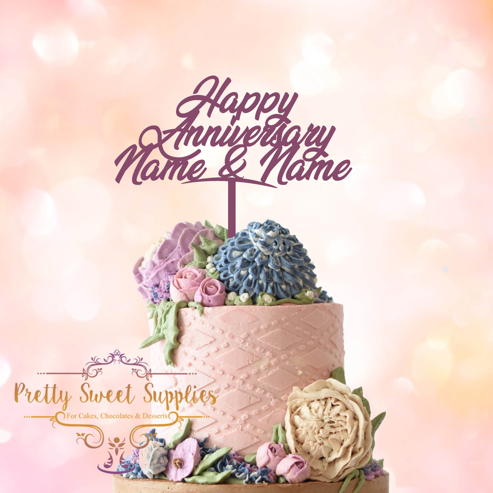 Order Golden Beauty Anniversary Cake Online From Varushi Cake Queen,Kharar