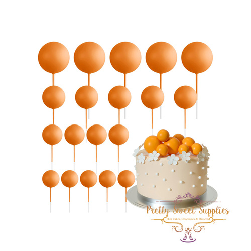 Decorative Cake Balls ORANGE - 20 pack