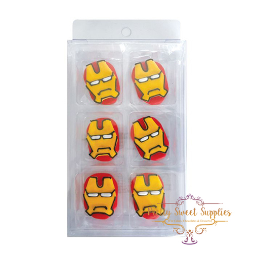 IRON MAN Sugar Decorations - 6 Piece Pack