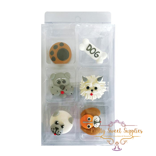 DOGS Sugar Decorations - 6 Piece Pack