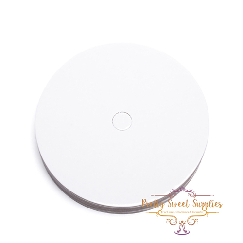 CARDBOARD PERFORATED Pearl White Cake Board Round - 10"