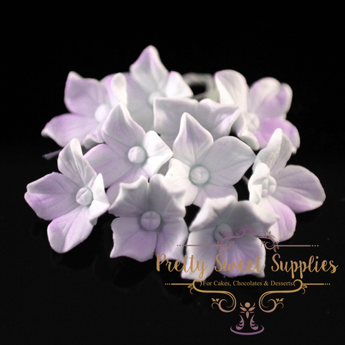 HYDRANGEA Lavender Bunch Sugar Flowers (Set of 10)